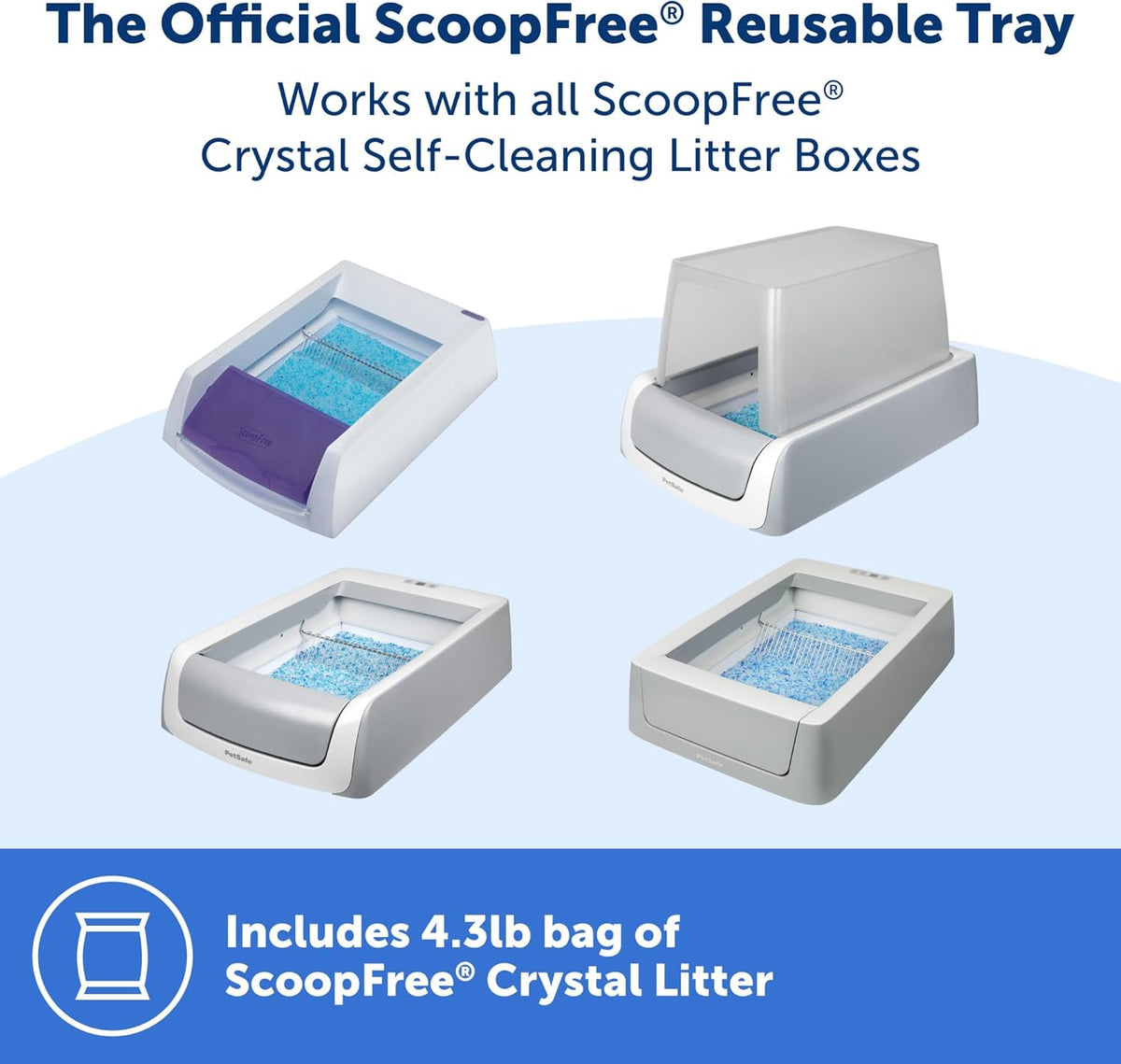 PetSafe ScoopFree Reusable Tray, Crystal Cat Litter, Fresh Scent