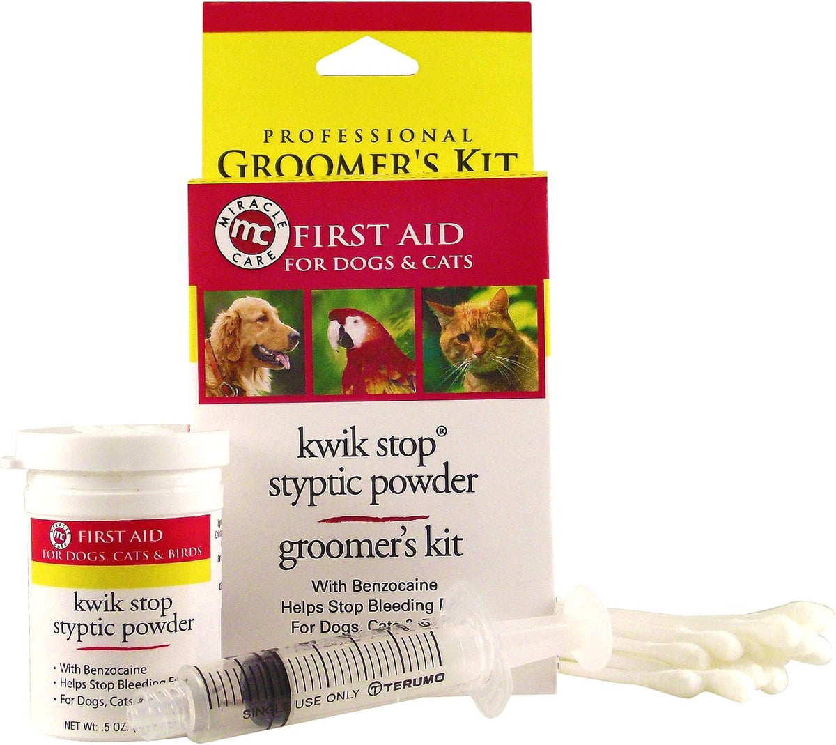 Miracle Care by Miraclecorp/Gimborn Kwik-Stop Groomers Kit for Dogs, Cats, Birds
