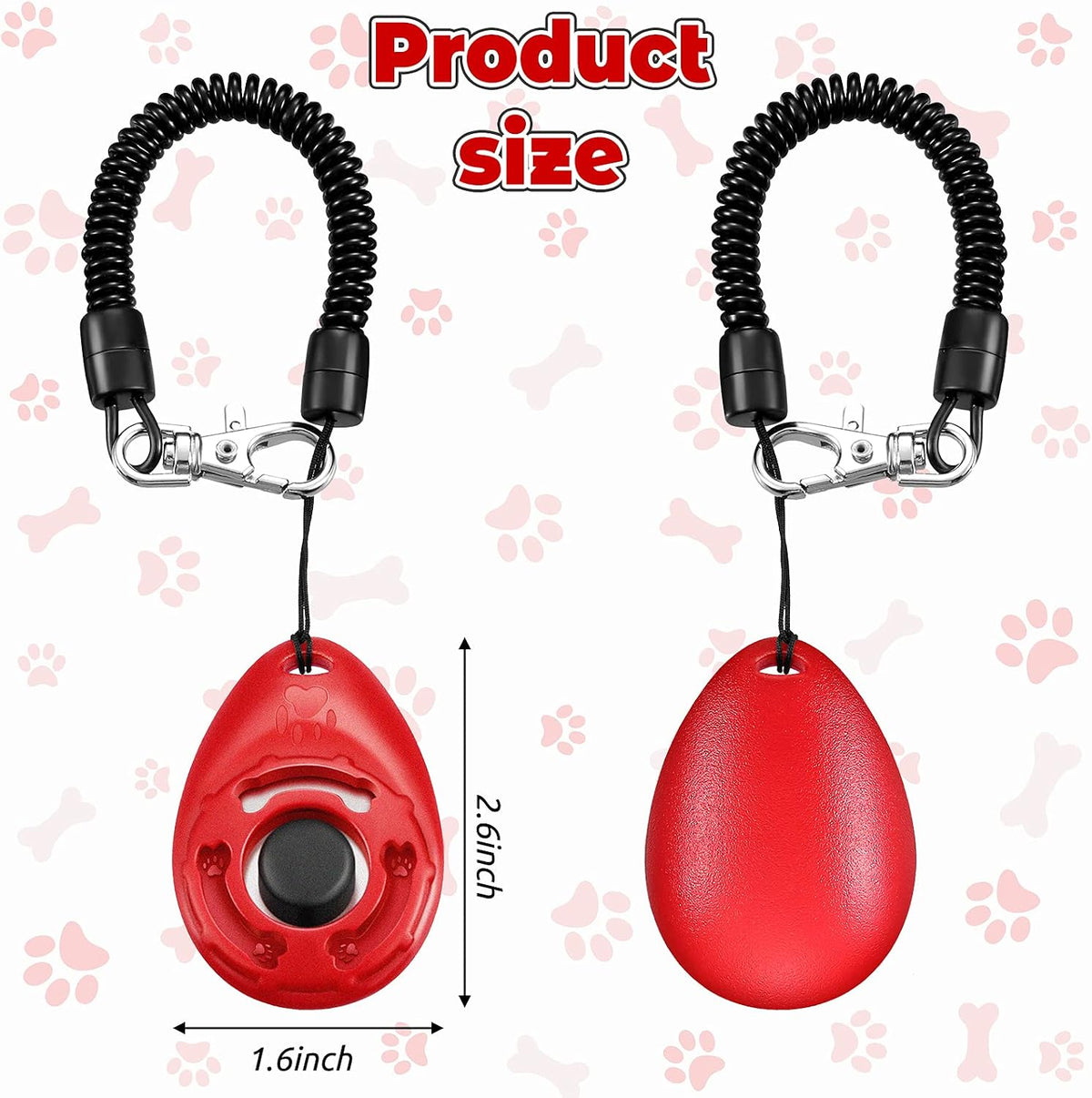 Frienda 18 Pcs Dog Training Clicker with Wrist Strap for Pets, Multicolor