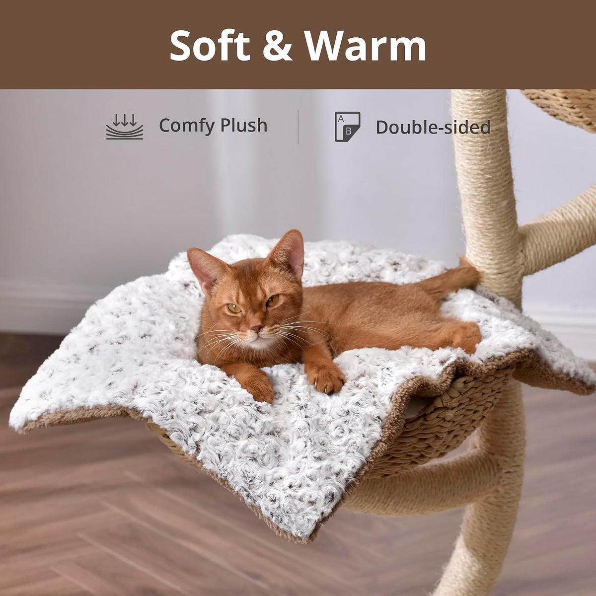 Self Warming Cat Pad, Reversible Fabric, 24" x 18"