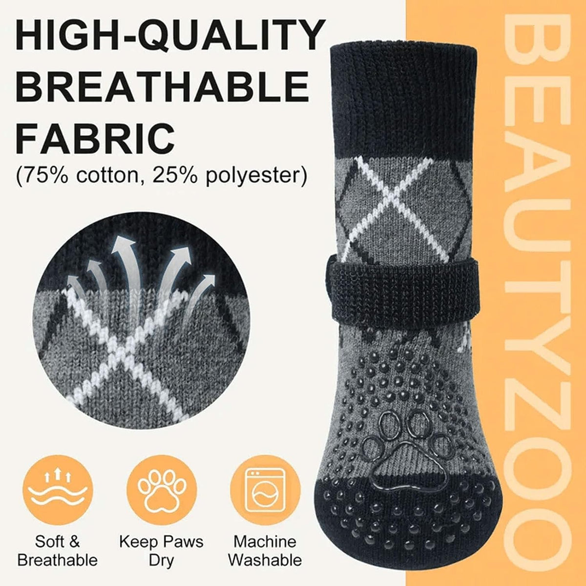 6PCS Dog Socks to Prevent Licking Paws for Hot/Cold Pavement