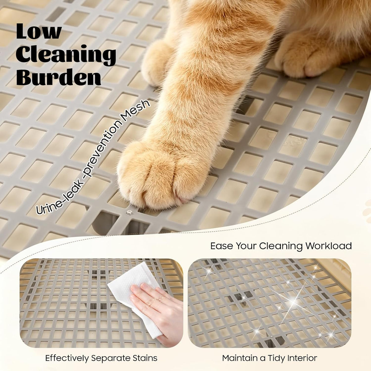 Collapsible Hard Cat Carrier Transparent Pet Crate for Cats & Small Dogs