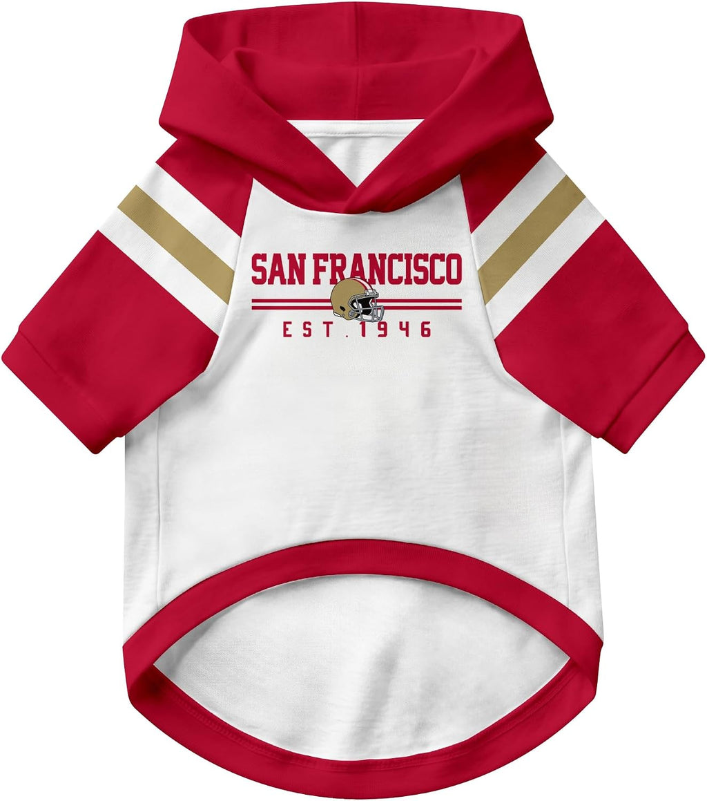 San Francisco Dog Clothes Custom Name Number Jersey Style Hoodie