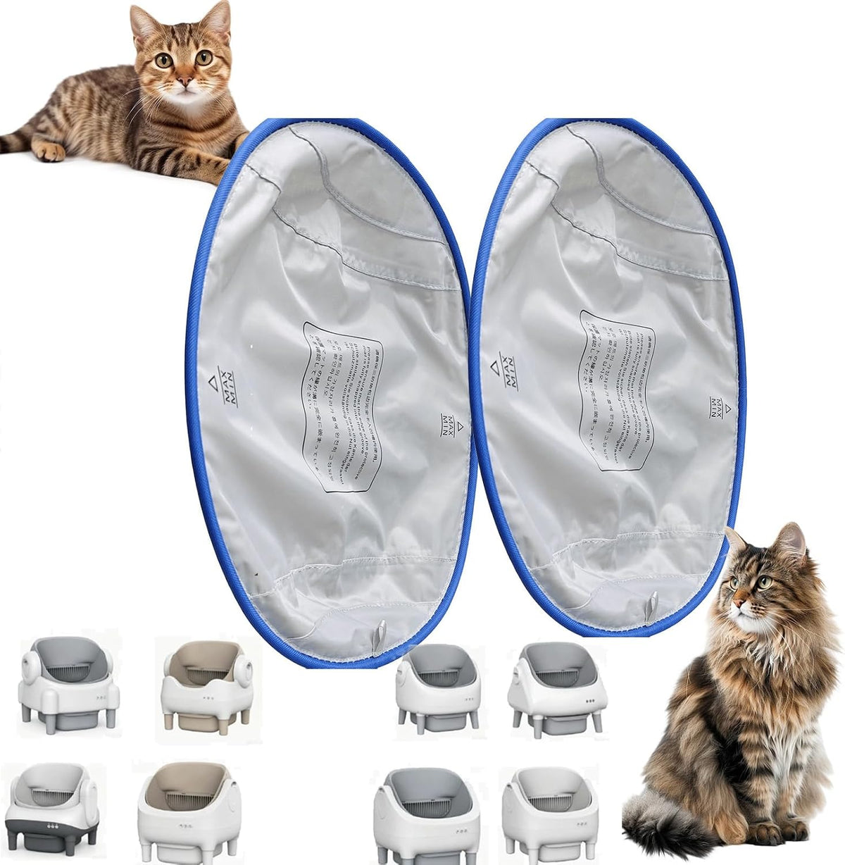 Automatic Litter Box Liner, Waterproof Scratch-Resistant Base Mat(grey1)
