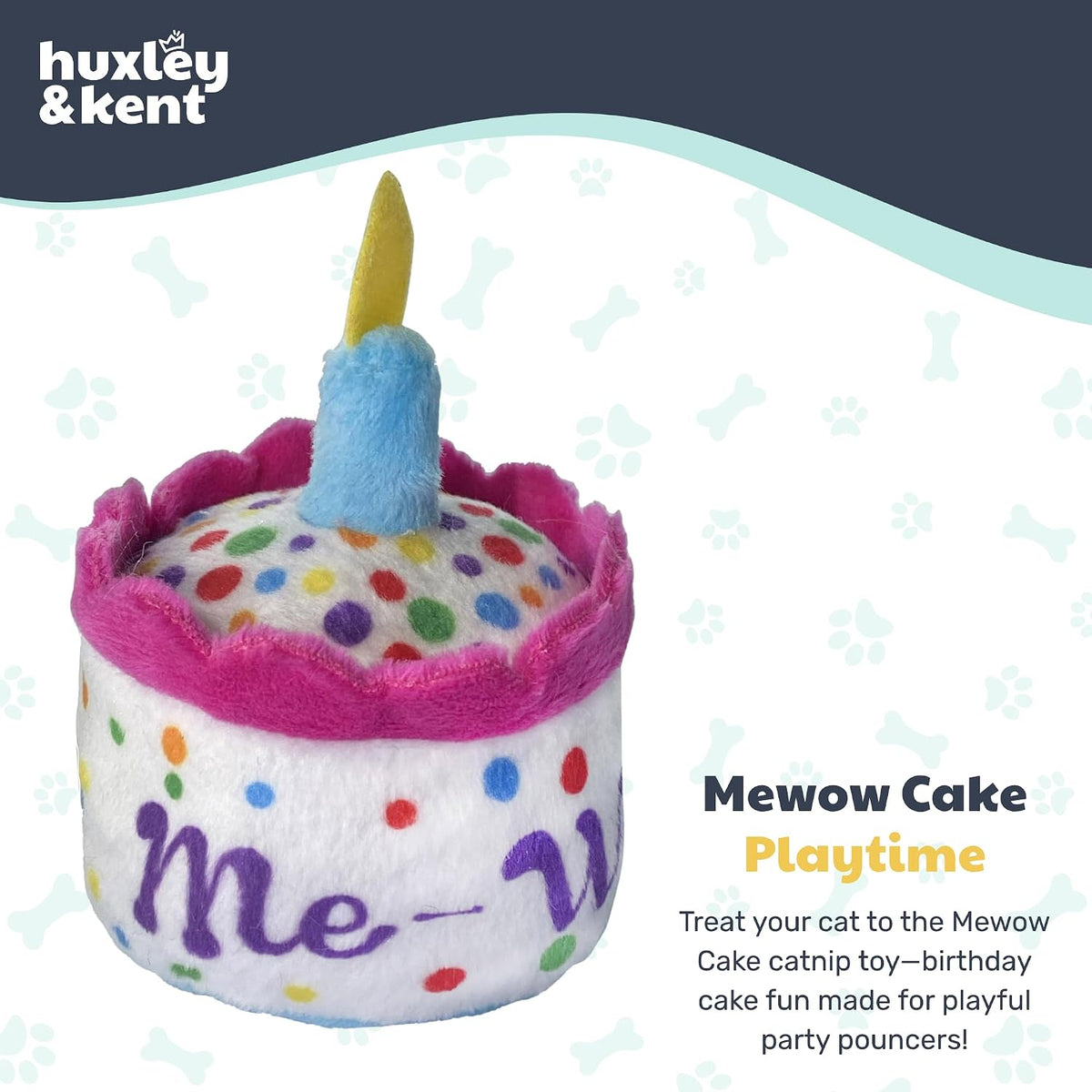 Huxley & Kent Plush Cat Toy - Interactive Catnip Toy for Cats & Kittens - Soft with Crinkle & Catnip - Fun Indoor Play -