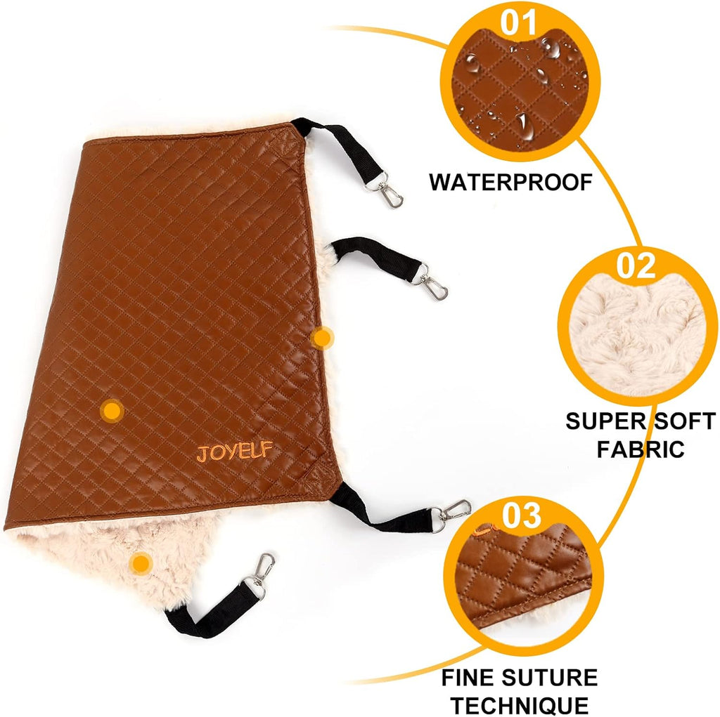 Cat Hammock Bed, Large Reversible Cat Cage Hammock Hanging Soft Pet Bed for Kitten Ferret Puppy or Small Pet