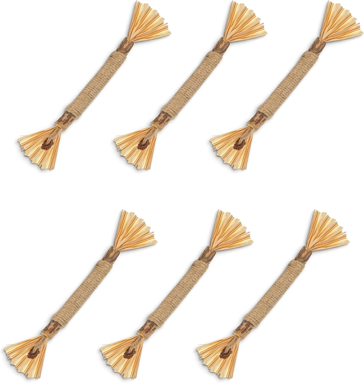 Cat Toys, Assorted Colors, 6 Pack - Striped Mice, Cord Tail