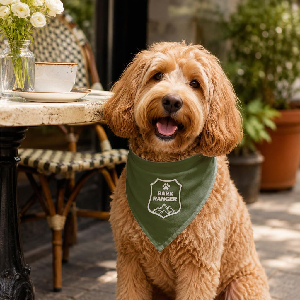 Bark Ranger Dog Bandana, Outdoor Adventure Bibs for Small Medium Dog