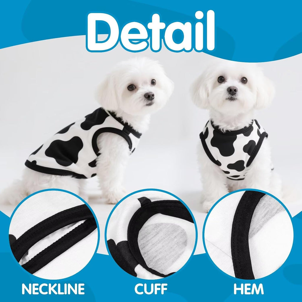 Adorable Cow Print Dog Shirts – Lightweight, Cozy Outfit for Small to Medium Dogs, Soft & Snuggly Pet Wear for Everyday 