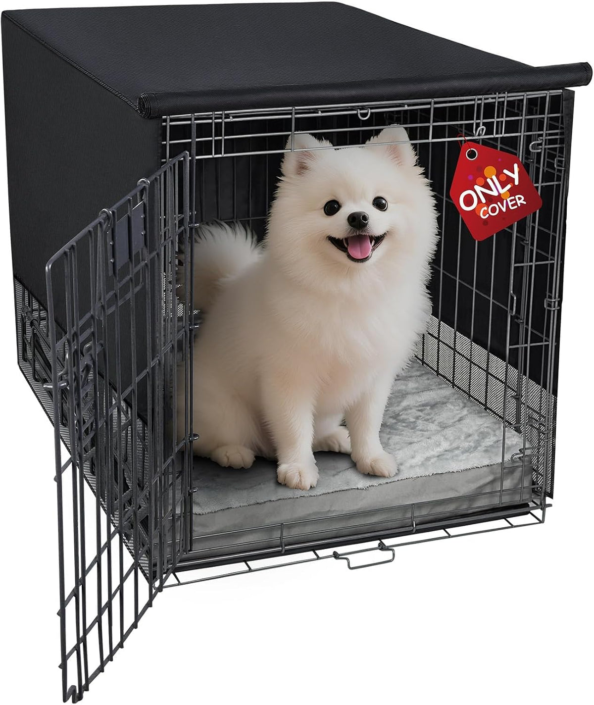 Explore Land Breathable Dog Crate Cover, 24 inches (Black)