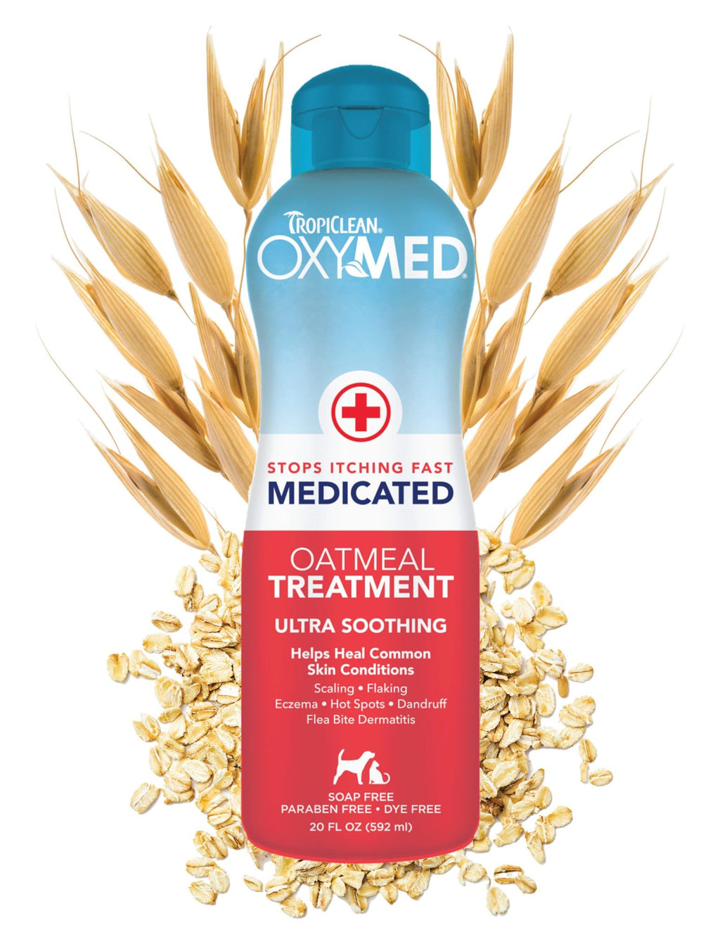 TropiClean Oxymed Medicated Cat & Dog Conditioner for Itchy Skin, 20oz