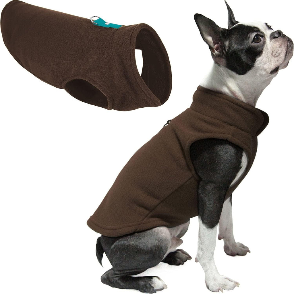 Gooby Fleece Vest Dog Sweater, Blue, Medium