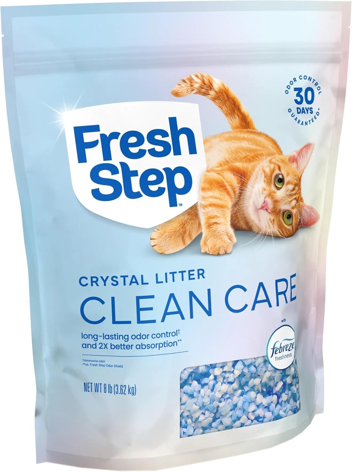 Fresh Step Clean Care Crystal Cat Litter, 8 lb., 2 Pk