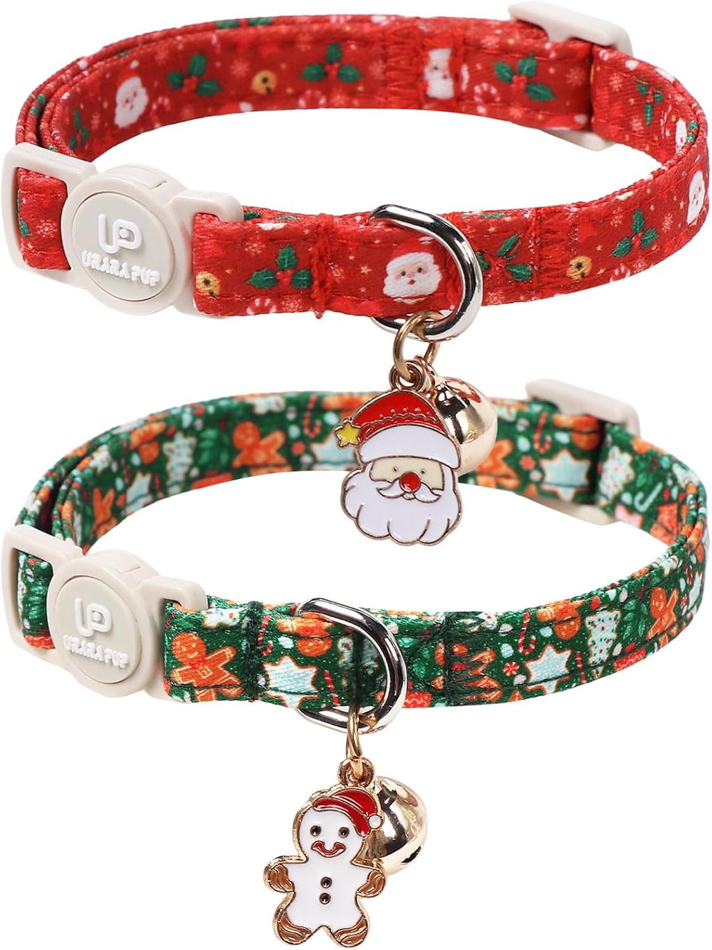 Cat Collar-2Pack Autumn Orange Plaid Kitten Collars-Halloween Plaid Breakaway Kitty Collars-Cute Kitty Pendants,Yellow O
