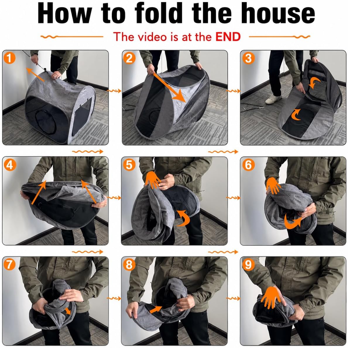 Portable Cat Playpen, Delivery Room, Enclosure, Postoperative Recovery, House Design for Better Standing, Foldable Pet T