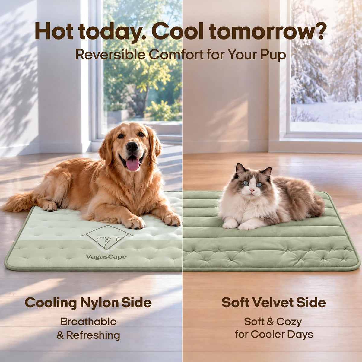 Dog Crate Pad, Washable Warm Dog Mat for Sleeping, 35" x 23"