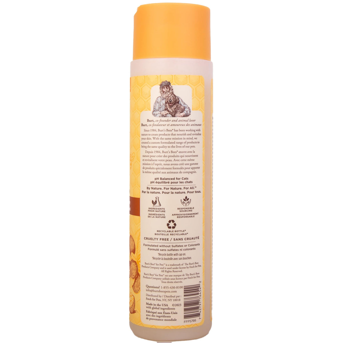 Burt's Bees for Pets Hypoallergenic Cat Shampoo, Shea Butter, 10 Fl Oz