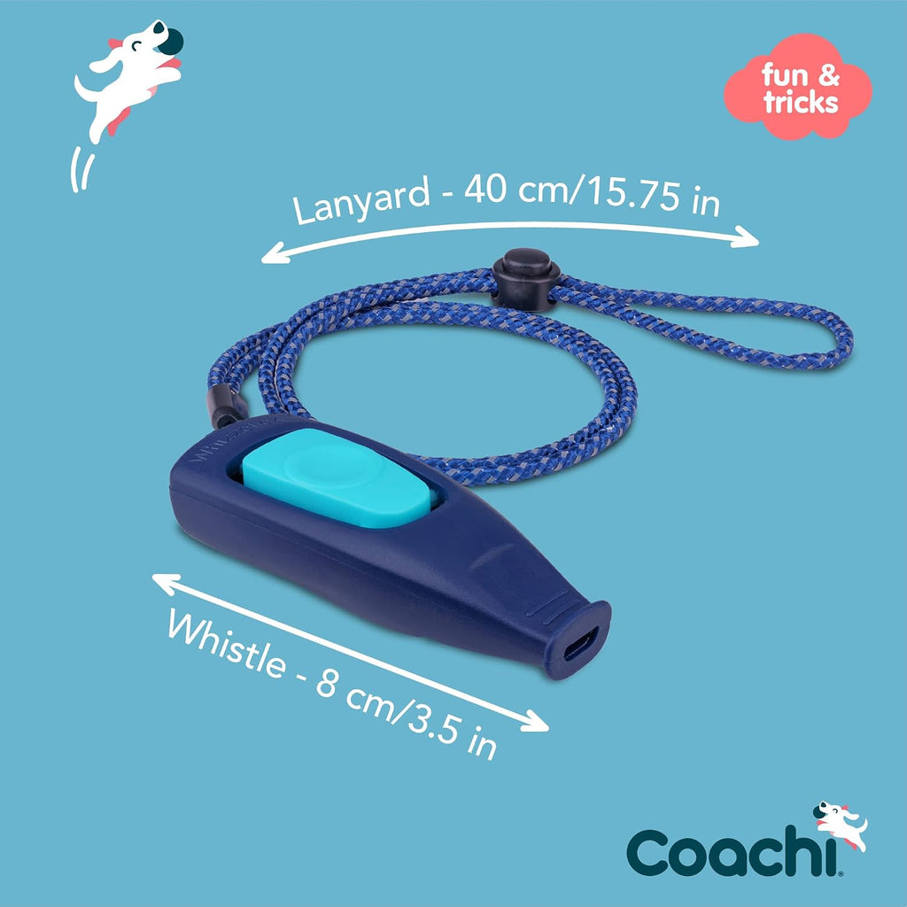 Company of Animals Coachi Whizzclick | Navy/Light Blue Button