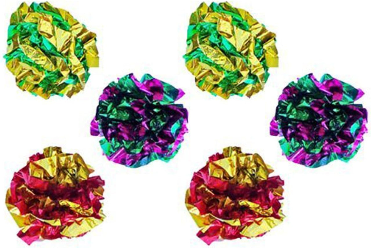 Original Mylar Crinkle Balls Cat Toys - 12 Pack
