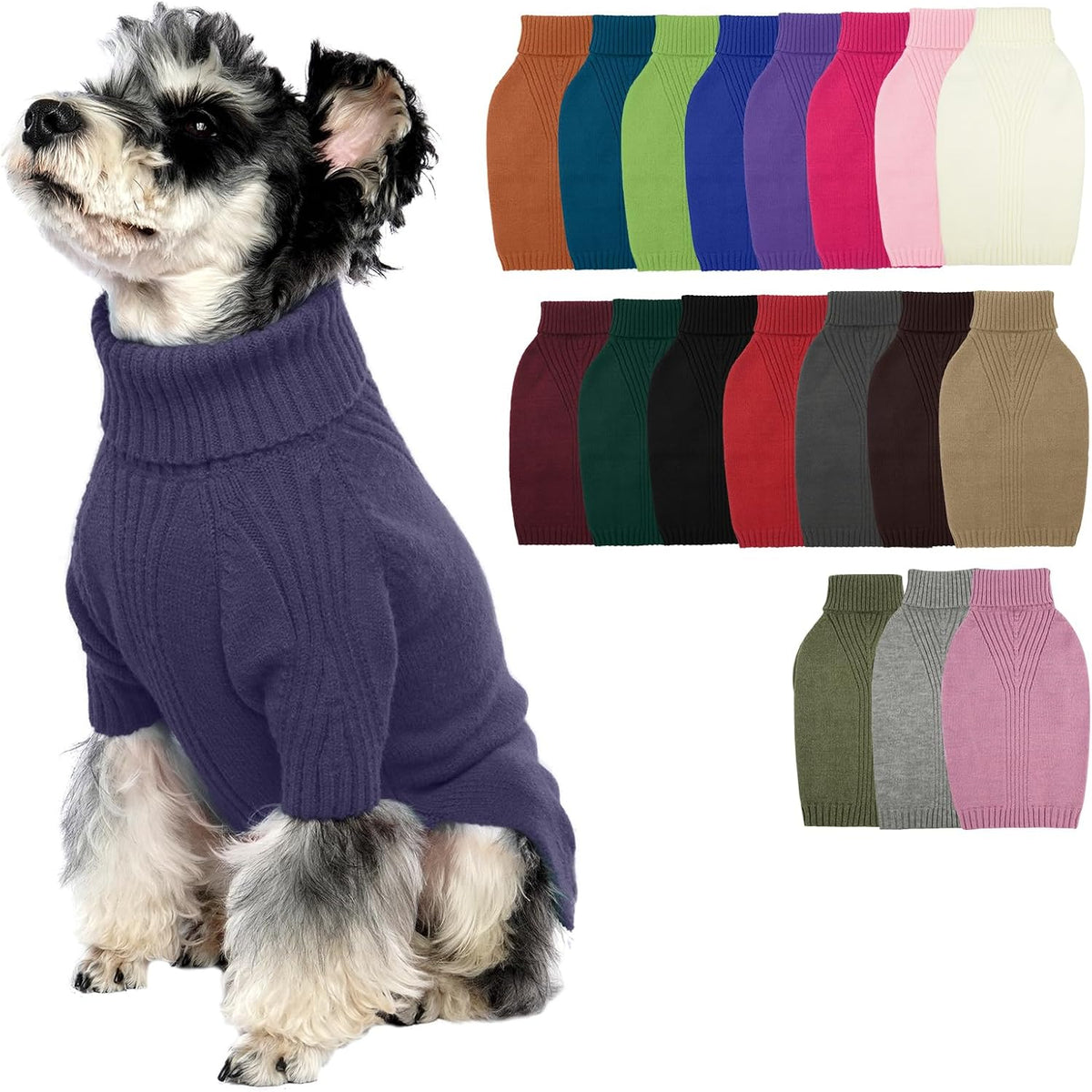 XL Dog Sweater, Winter Doggy Clothes for Medium Dogs Girl Boy