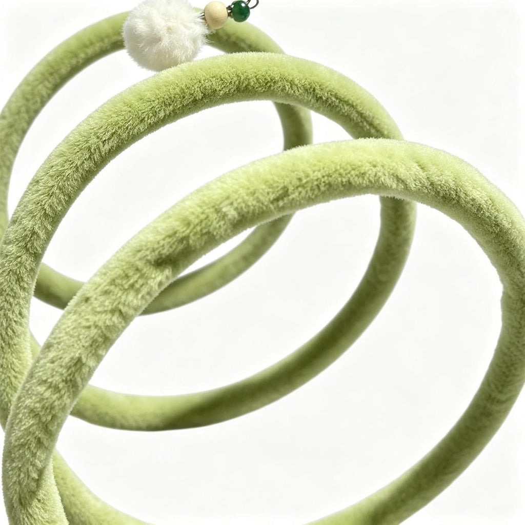 Cat Tunnel Toy Bendable Wavy - Pet Spring - Bell Plush Ball Tube