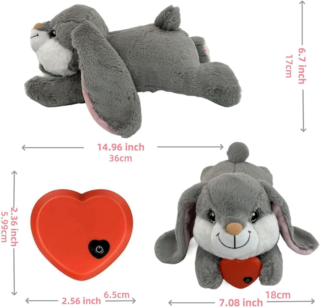 Snuggle Rabbit Heartbeat Stuffed Toy, Puppy Plush