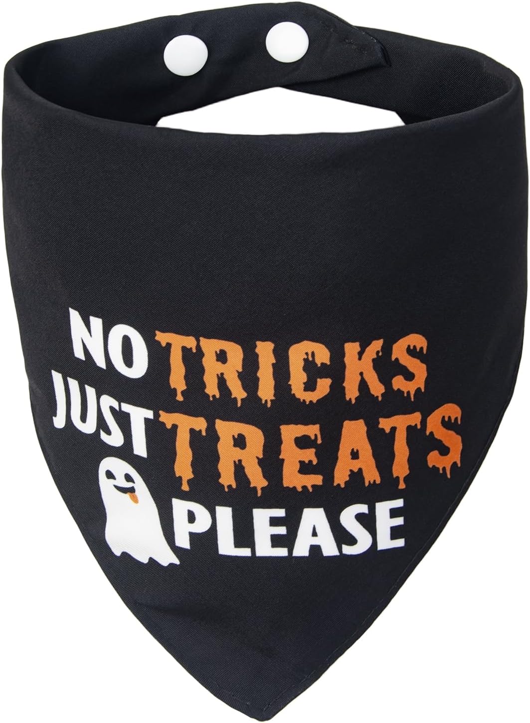 Halloween Dog Bandanas with No Tricks Sign, 7-30lbs Pet