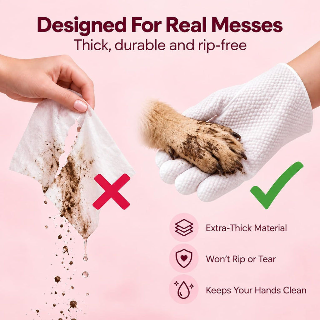 Pawkie Talkie Pet Wipes, For Dogs & Cats, Chamomile Scent, 20 Ct