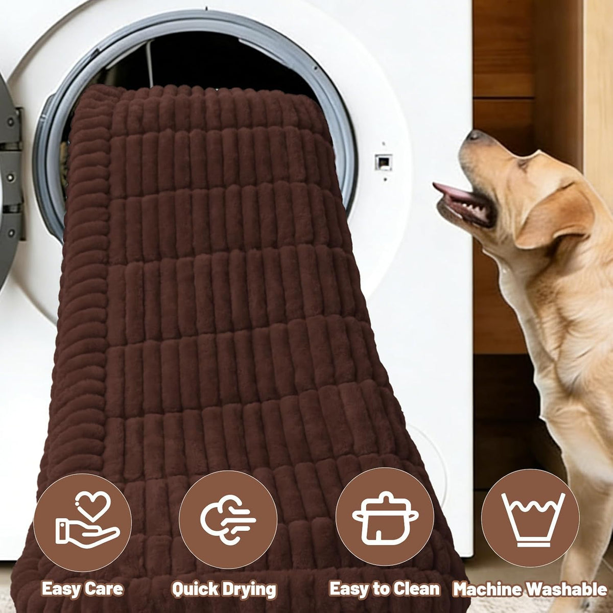 Dog Car Seat Waterproof Bed Cover Back Seat Dark Brown 23.6”x51”