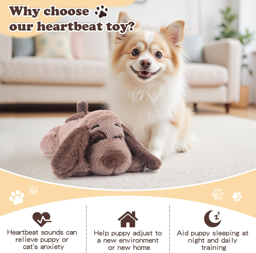 BEVERLYSHARK Beverly Shark Puppy Heartbeat Toy Dog Anxiety Relief Calming Aid Puppy Heartbeat Stuffed Animal Behavioral 