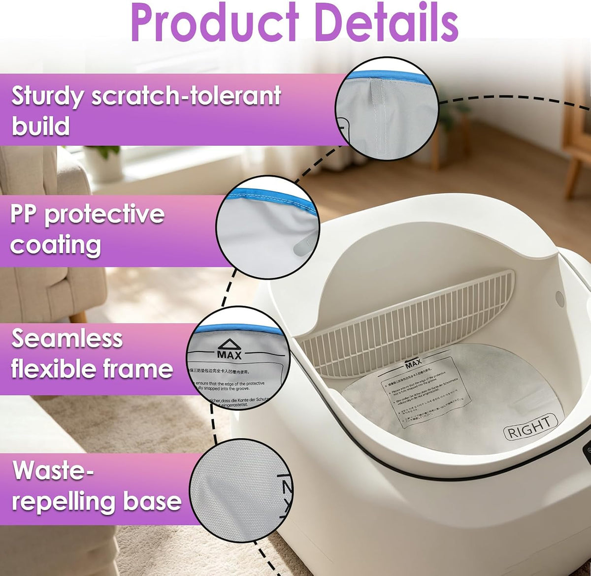 Cat Litter Pad Compatible with SCOOPER OPEN-X Self Cleaning Litter Box