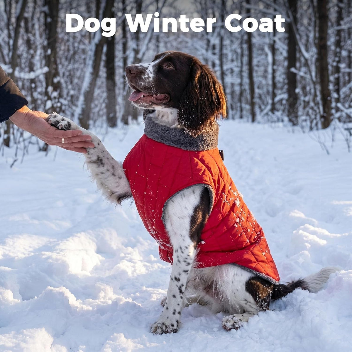 Fleece Dog Jacket for Small Dogs,Puppy Coat with Harness,Red S