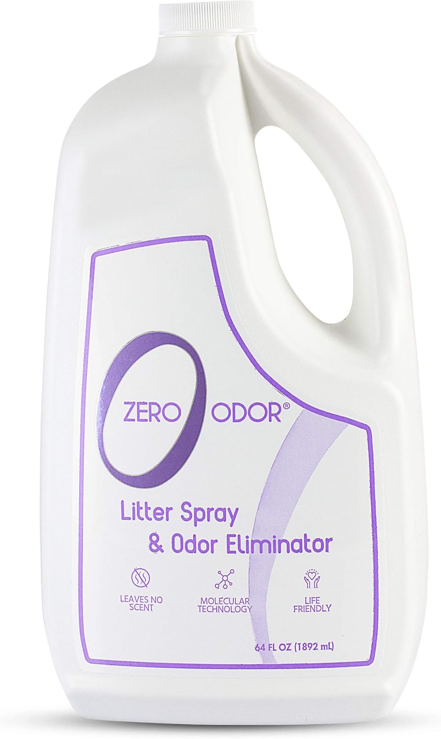 Zero Odor Litter Box Odor Eliminator Spray, Cat Litter Deodorizer, 16 oz