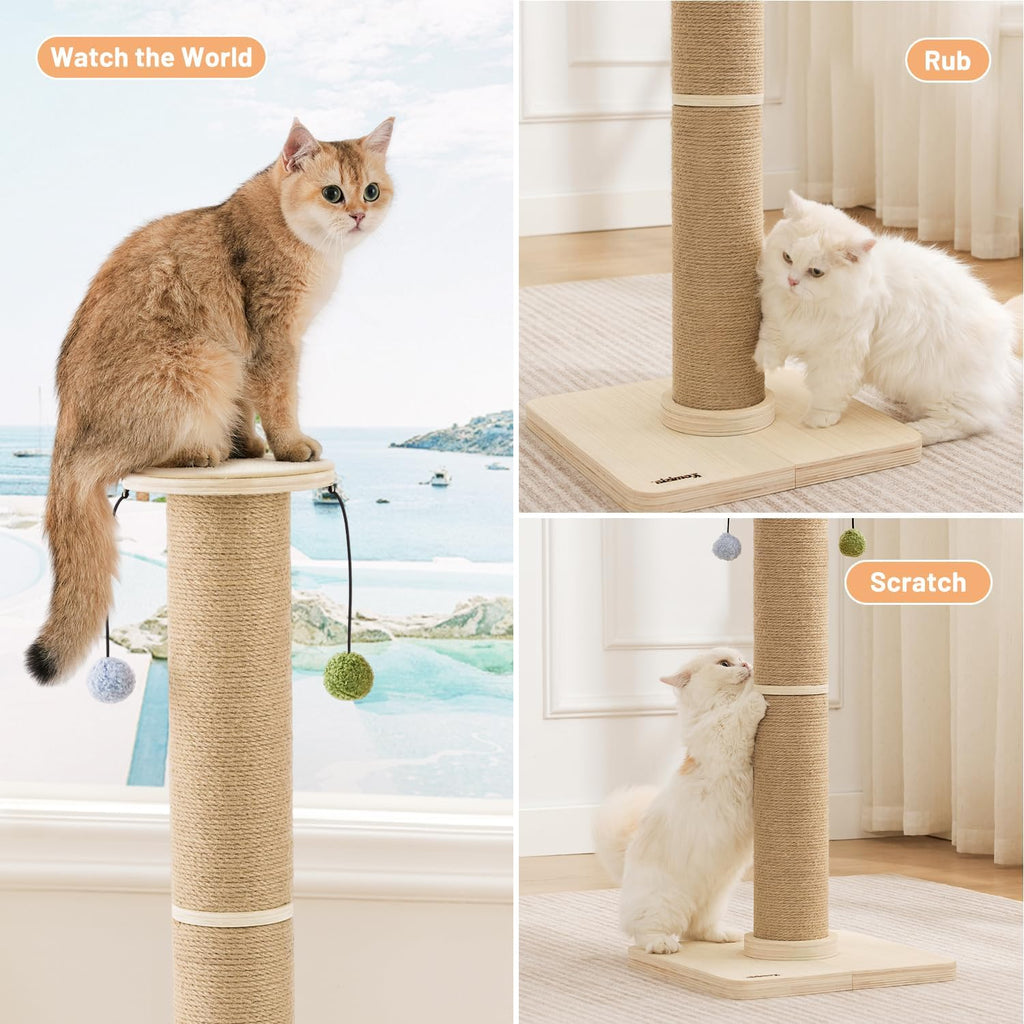 35'' Tall Cat Scratching Post for Indoor Cats Adults