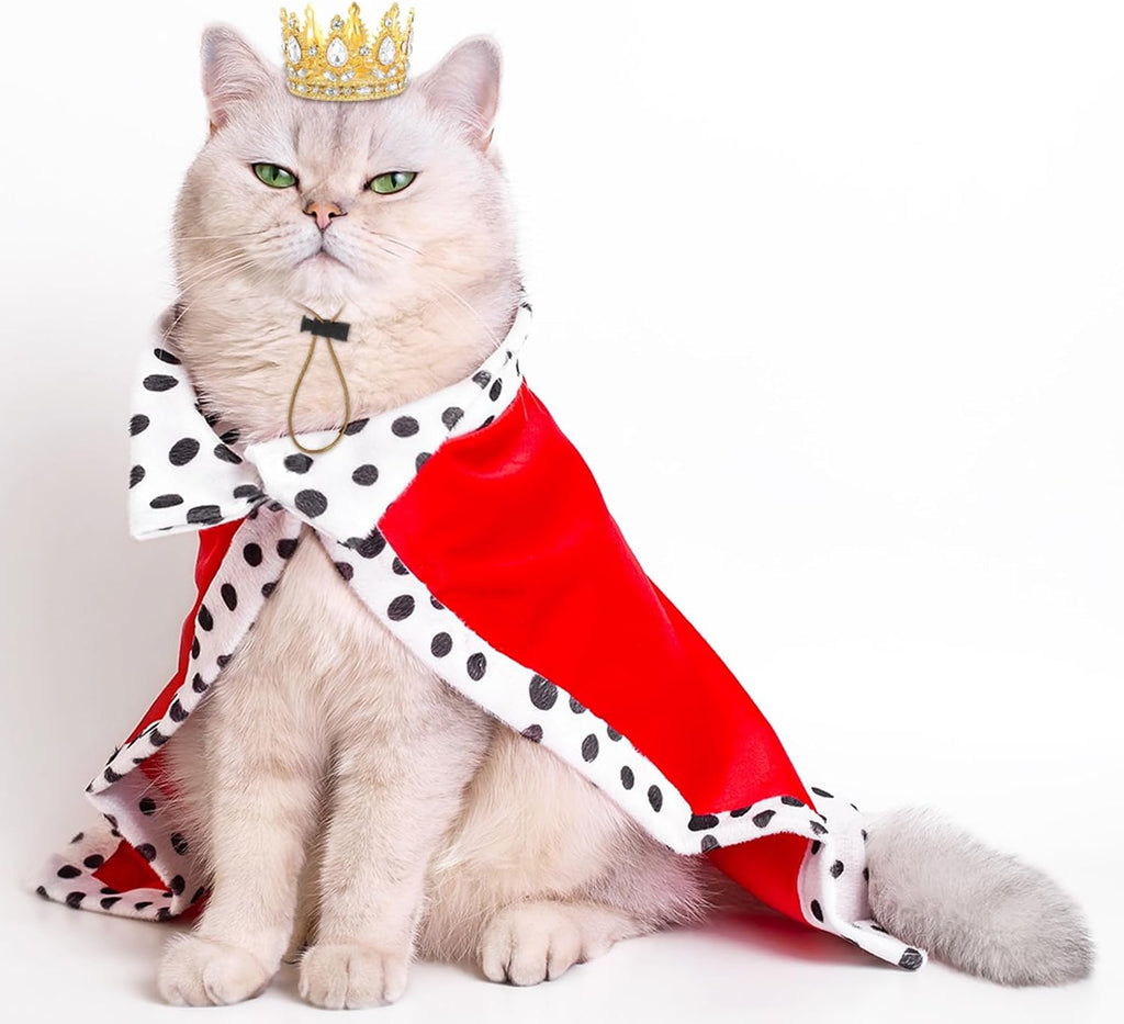Abbylike White Small Dog Birthday Crown Queen for Pet Costume