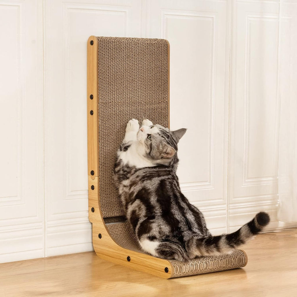 L Shape Cat Scratcher, 26.8 Inch Cat Scratchers for Indoor Cats