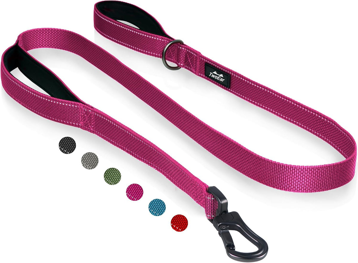 6FT 1IN Heavy Duty Dog Leash for Large Dogs with 2 Padded Handles