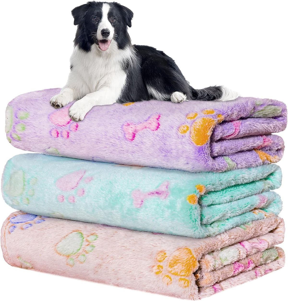 Rezutan Blanket for Large Dogs & Cats Soft Reversible Cute Paw 40"x31"