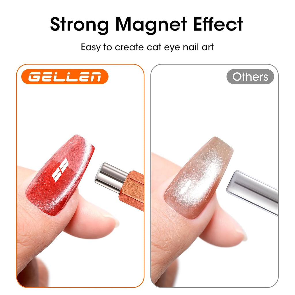 GELLEN Double-Ended Cat Eye Magnet Stick, Flower Magnet for Gel Polish