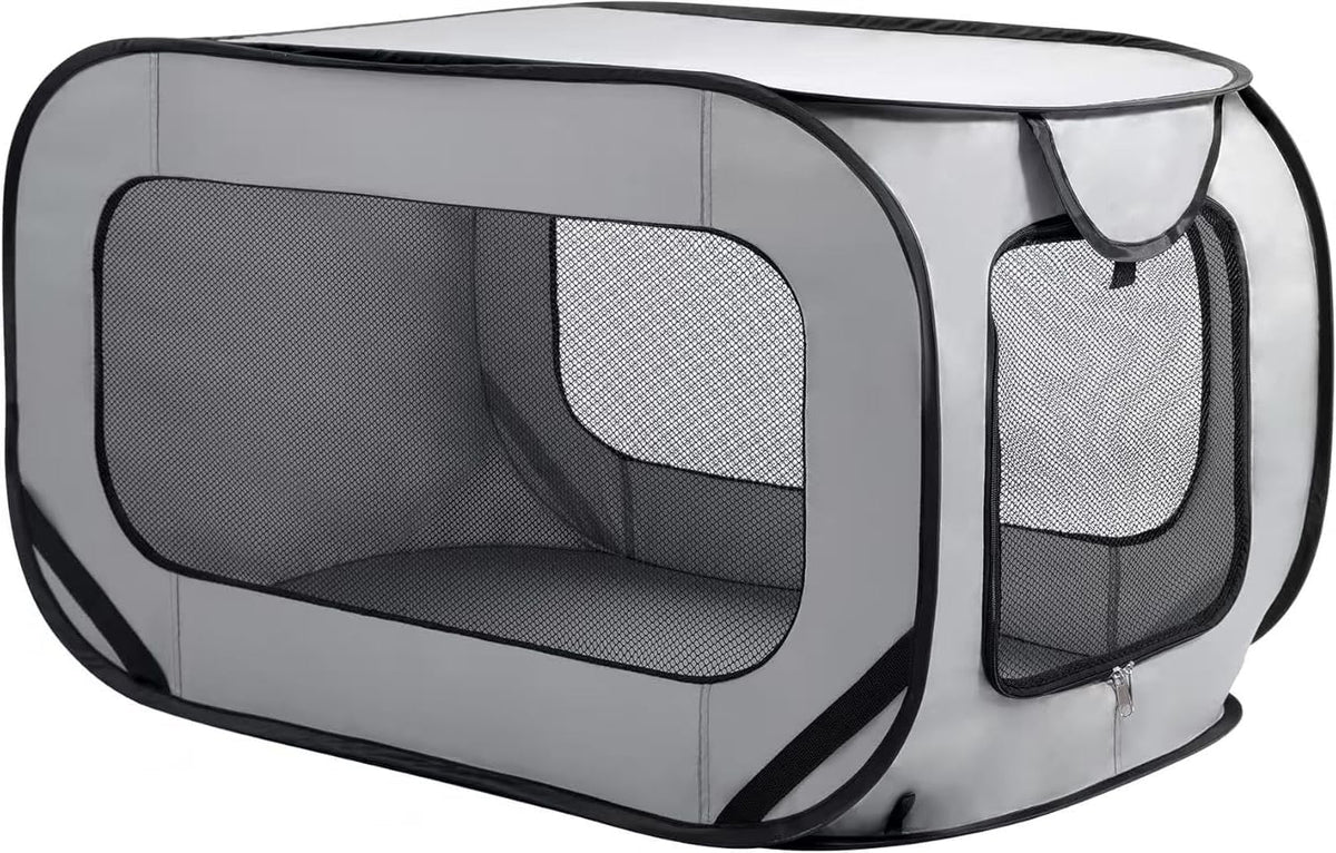 Foldable Dog Kennel for Medium Dogs 36-inch, Portable Waterproof Dog Crate, Pop-Up Indoor/Outdoor Pet Cage & Car Seat Tr
