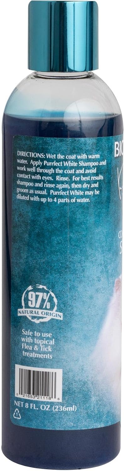 Bio-Groom Purrfect White Cat Shampoo, Coat Brightener, 8 fl oz, 1-Pack
