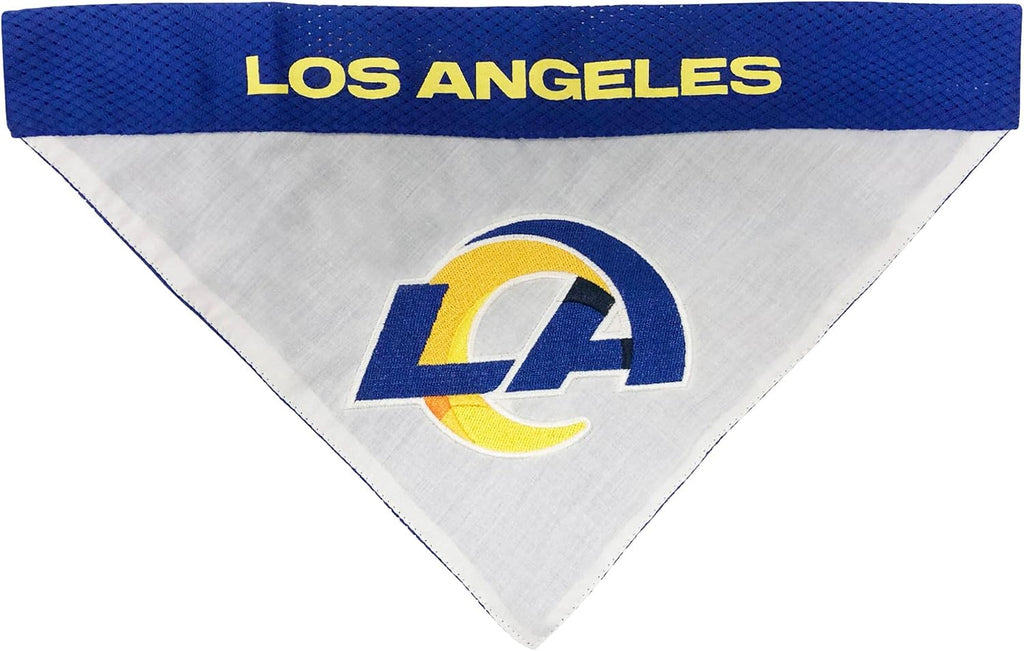 NFL DOG BANDANA - DETROIT LIONS REVERSIBLE PET BANDANA. 2 Sided Sports Bandana with a PREMIUM Embroidery TEAM LOGO, Larg
