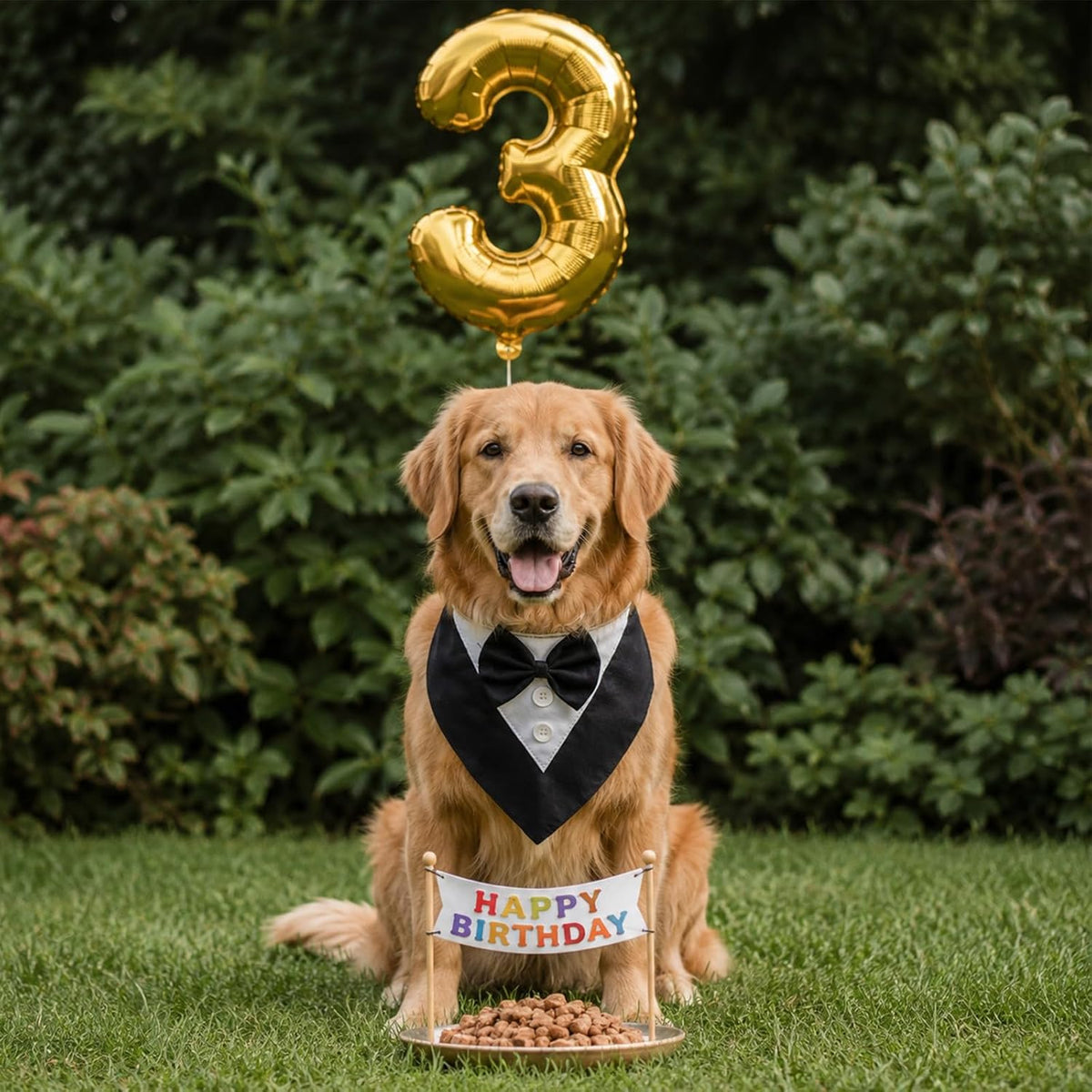 Dog Tuxedo Bandana Wedding Birthday Dog Bow Tie