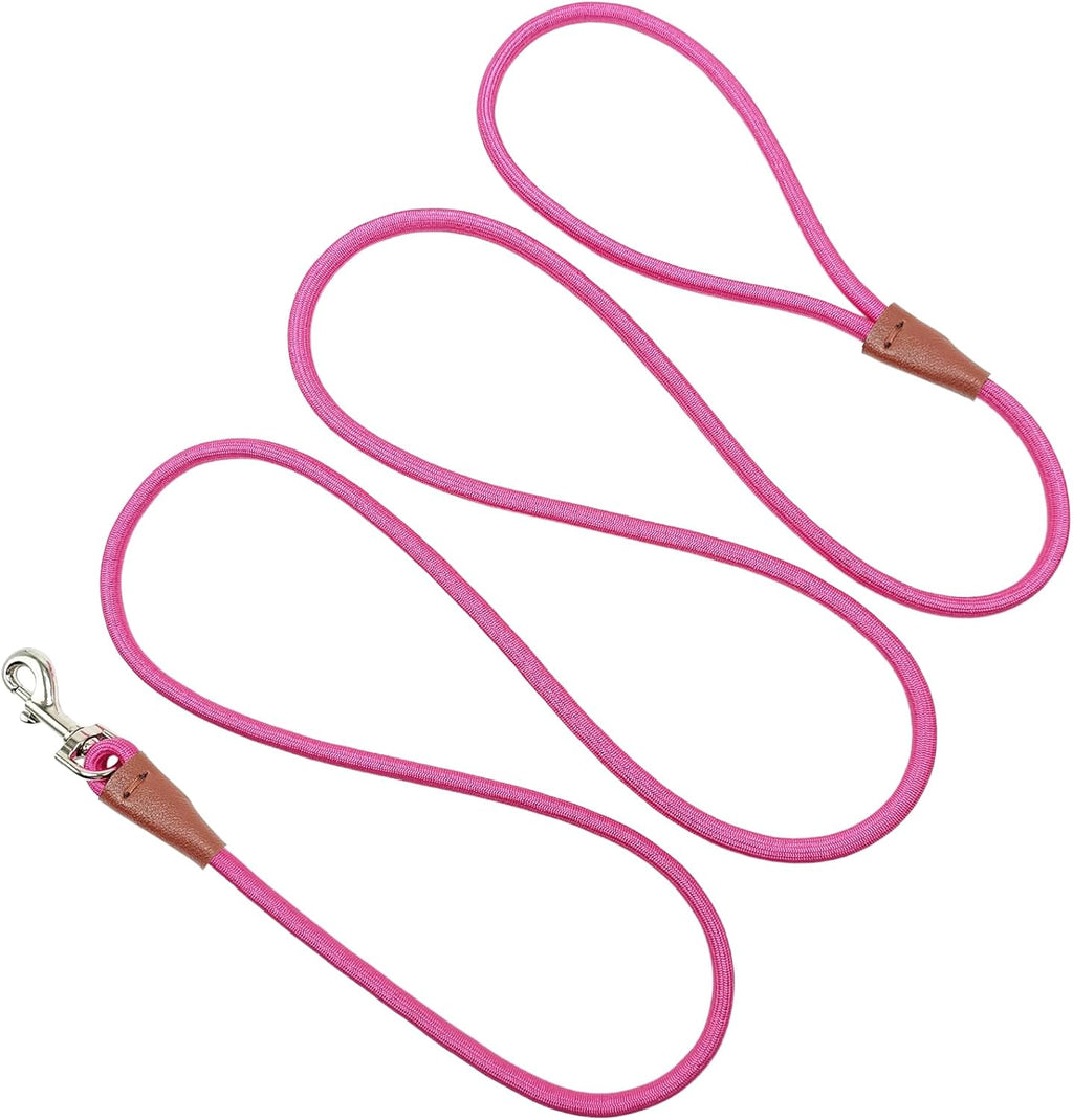 MayPaw Small Rope Dog Leash 6FT 8FT 10FT, 1/4-in Lightweight Pet Leash for Small Dogs/Puppy/Cats, Classic Colors Round D