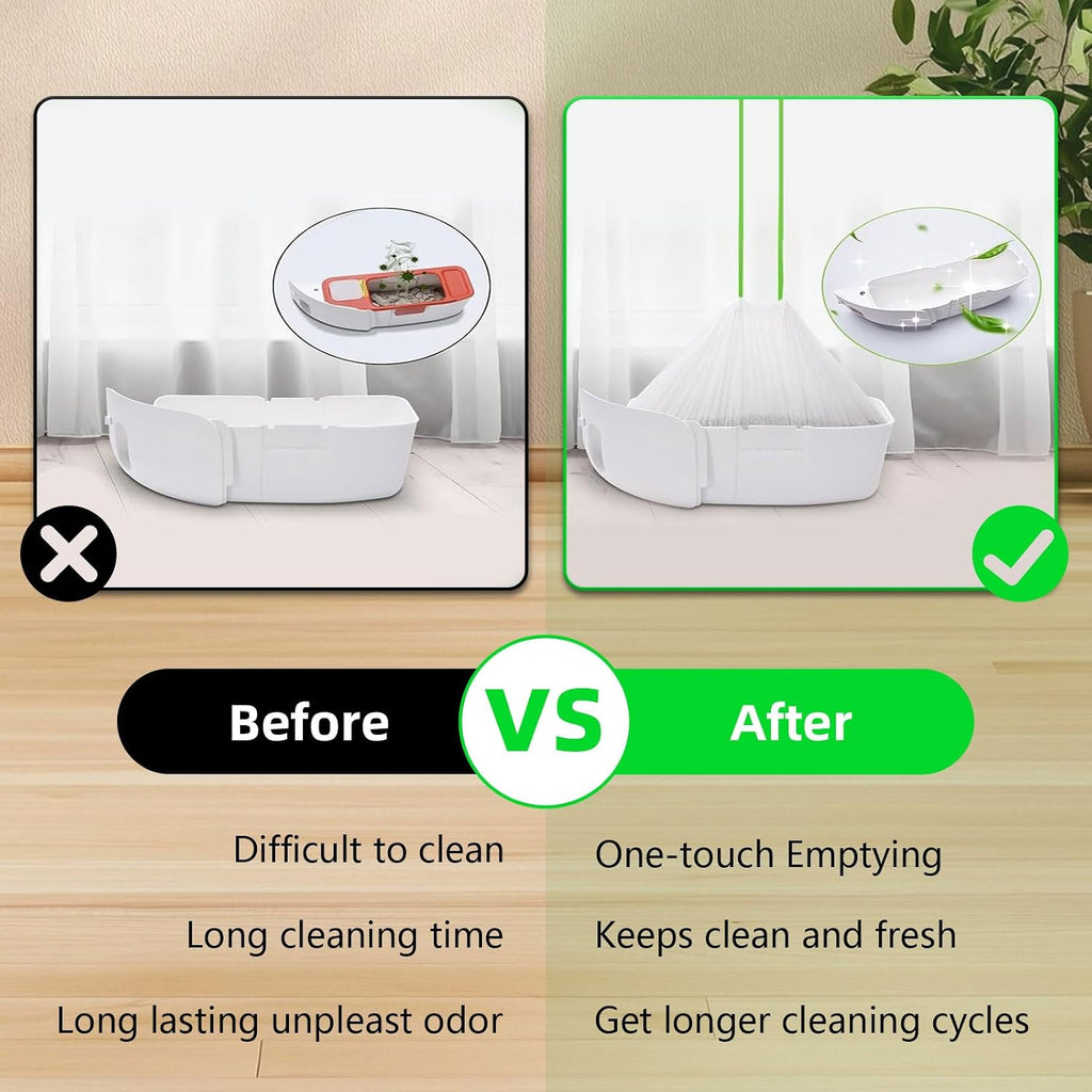 120 Count Pre-Seperated Automatic Cat Litter Bags Compatible with PETKIT PURA MAX 2/MAX/PUROBOT Max Pro Self-Cleaning Li