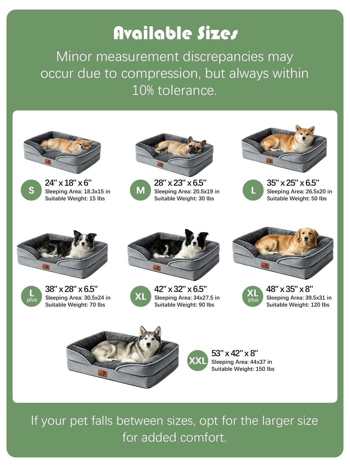 Spotted Play Orthopedic Dog Bed with Sides - Dog Sofa Beds for Medium Dogs, Supportive Foam Pet Couch Bed with Washable Removable Cover, Waterproof Lining and Non-Slip Bottom, Grey - M