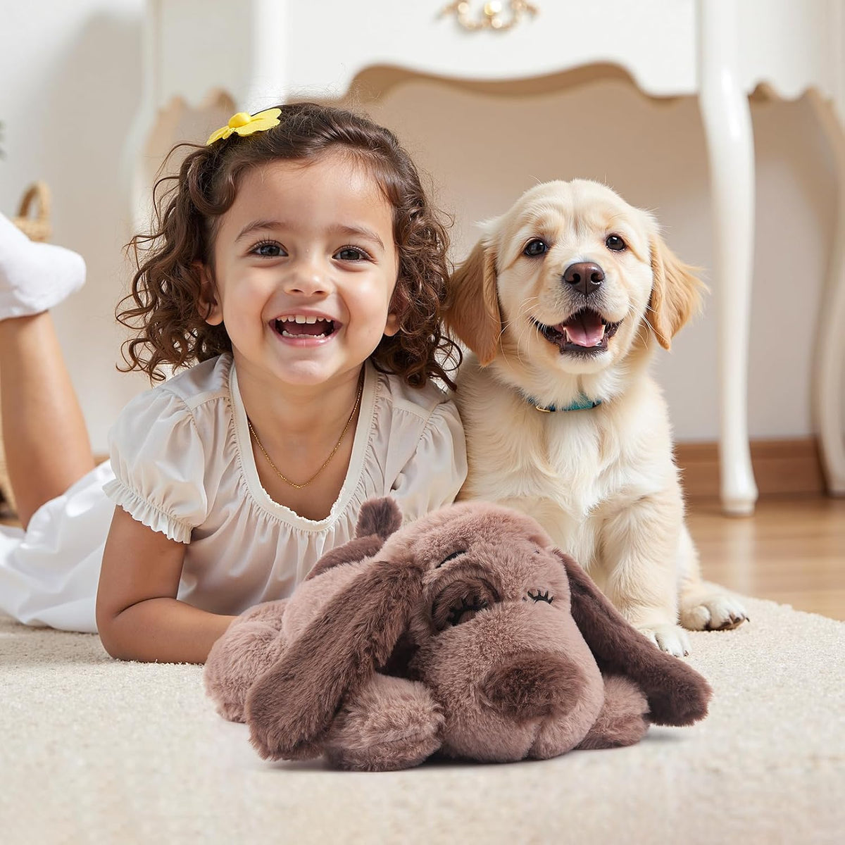 BEVERLYSHARK Beverly Shark Puppy Heartbeat Toy Dog Anxiety Relief Calming Aid Puppy Heartbeat Stuffed Animal Behavioral 