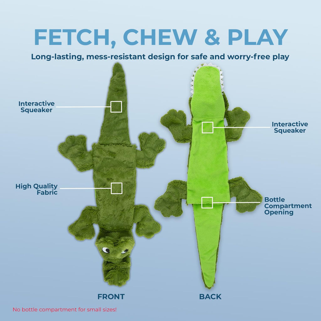 Best Pet Supplies 2-in-1 Stuffless Squeaky Dog Toy - 4 Figures, Small
