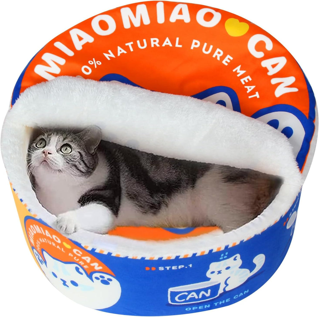 寵幸 Ramen Noodle Cute Cat Bed,Soft Warm Washable Kitten Bed