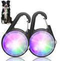 Dog Collar Light, 4 Modes Dog Lights for Night Walking, Rechargeable LED Pet Collar Light for Nighttime Clip on, IP68 Waterproof Pet Walking Accessories-2 Pack(Black)